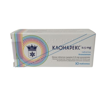 КЛОНАРЕКС 0,5мг х 30тб